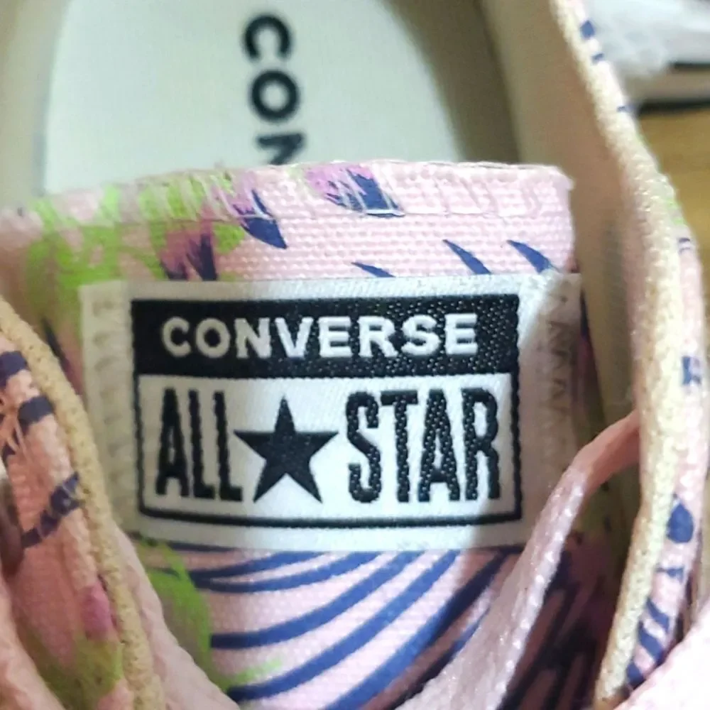 Converse Kids Chuck Taylor All Star Eva Lift Canvas Platform Pink/Green Sz 2